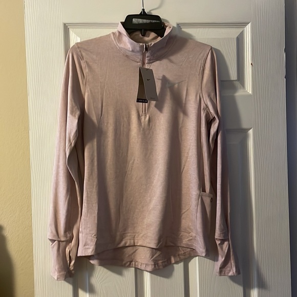 Nike 1/2 Zip Womens Dri Fit Element Running Active Top - pink - Picture 15 of 16